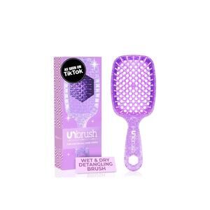 UNbrush Hair Brush Glitter Collection Purple Untangle Unknot Undo NIB